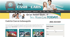 Desktop Screenshot of indycashforcars.com