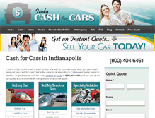 Tablet Screenshot of indycashforcars.com